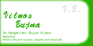 vilmos bujna business card
